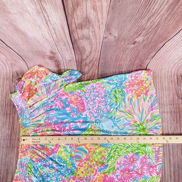 Lilly Pulitzer Almeria Womens Medium Lovers Coral Stretch Off the Shoulder Top - Picture 11 of 11